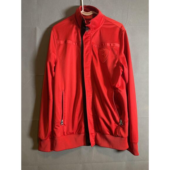 Puma Scuderia Ferrari Jacket Mens Medium Racing Track Full Zip Official Product - Picture 1 of 11